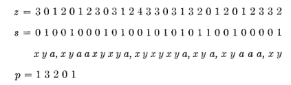 Figure 1: The example Eastman gives for the construction of a pattern corresponding to an arbitrary input word (z).