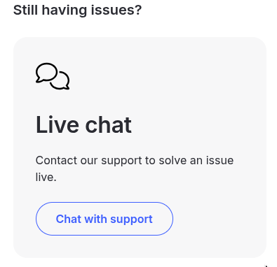 Figure 7: Current status of live chat button