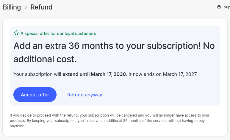Figure 10: 36 months extra for free!